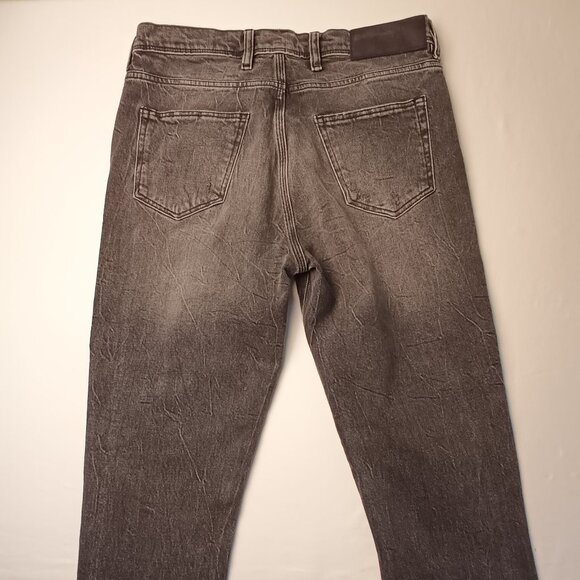 Mens River Island Buttonfly Jeans Size 30x32 Dylan Slim Charcoal Grey - Picture 3 of 11